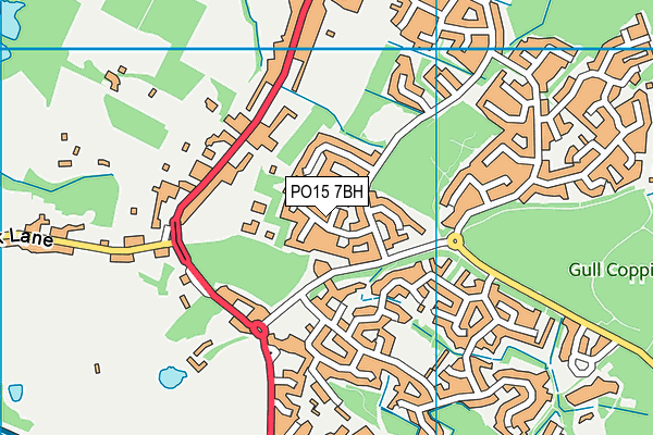 PO15 7BH map - OS VectorMap District (Ordnance Survey) PO15 7BH map - OS VectorMap District (Ordnance Survey)