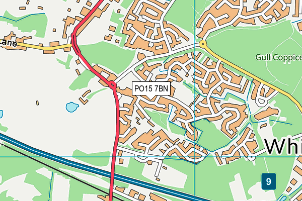 PO15 7BN map - OS VectorMap District (Ordnance Survey) PO15 7BN map - OS VectorMap District (Ordnance Survey)