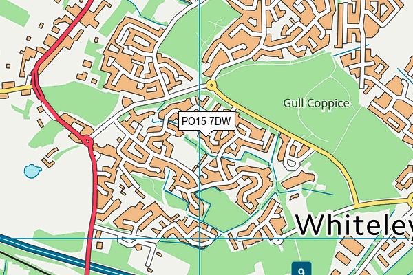PO15 7DW map - OS VectorMap District (Ordnance Survey) PO15 7DW map - OS VectorMap District (Ordnance Survey)