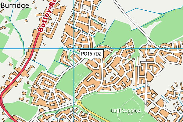 PO15 7DZ map - OS VectorMap District (Ordnance Survey) PO15 7DZ map - OS VectorMap District (Ordnance Survey)