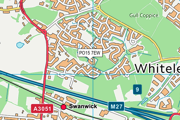 PO15 7EW map - OS VectorMap District (Ordnance Survey) PO15 7EW map - OS VectorMap District (Ordnance Survey)