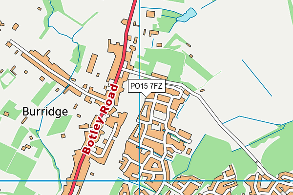 PO15 7FZ map - OS VectorMap District (Ordnance Survey) PO15 7FZ map - OS VectorMap District (Ordnance Survey)