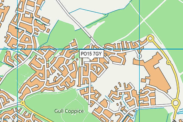 PO15 7GY map - OS VectorMap District (Ordnance Survey) PO15 7GY map - OS VectorMap District (Ordnance Survey)