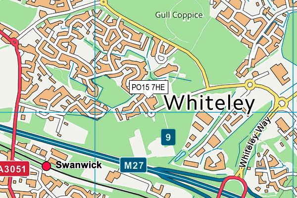PO15 7HE map - OS VectorMap District (Ordnance Survey) PO15 7HE map - OS VectorMap District (Ordnance Survey)