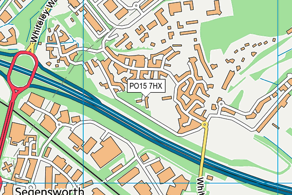 PO15 7HX map - OS VectorMap District (Ordnance Survey) PO15 7HX map - OS VectorMap District (Ordnance Survey)