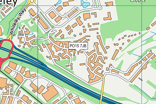 PO15 7JB map - OS VectorMap District (Ordnance Survey) PO15 7JB map - OS VectorMap District (Ordnance Survey)