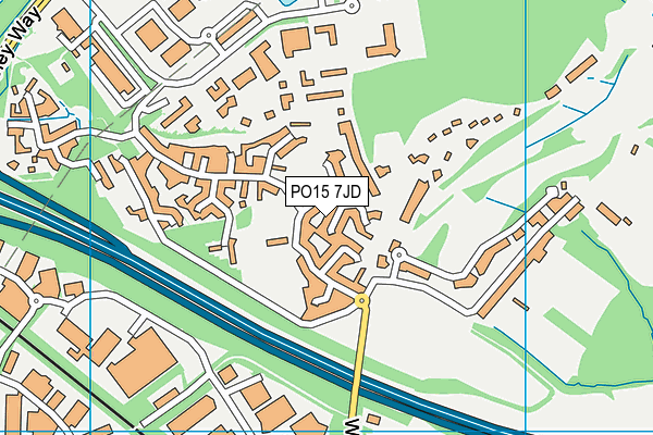 PO15 7JD map - OS VectorMap District (Ordnance Survey) PO15 7JD map - OS VectorMap District (Ordnance Survey)