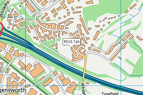 PO15 7JH map - OS VectorMap District (Ordnance Survey) PO15 7JH map - OS VectorMap District (Ordnance Survey)