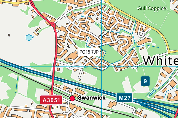 PO15 7JP map - OS VectorMap District (Ordnance Survey) PO15 7JP map - OS VectorMap District (Ordnance Survey)