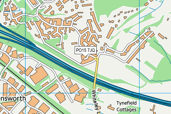 PO15 7JQ map - OS VectorMap District (Ordnance Survey) PO15 7JQ map - OS VectorMap District (Ordnance Survey)