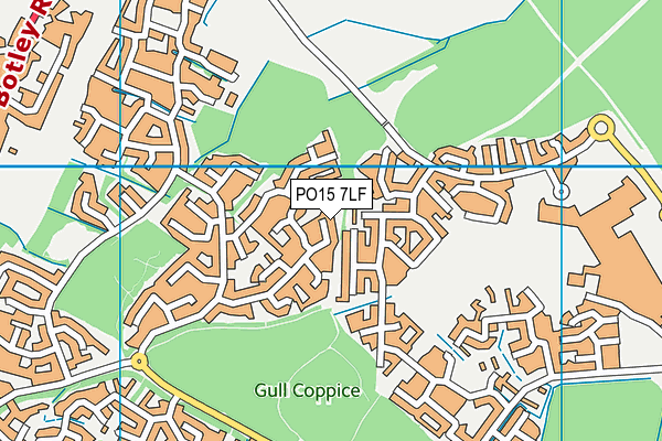 PO15 7LF map - OS VectorMap District (Ordnance Survey) PO15 7LF map - OS VectorMap District (Ordnance Survey)