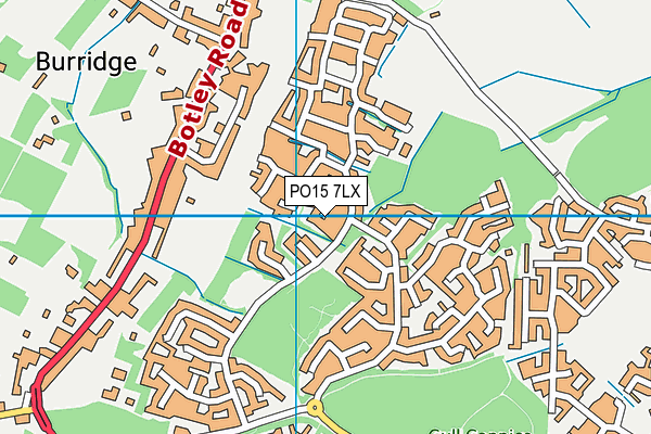PO15 7LX map - OS VectorMap District (Ordnance Survey) PO15 7LX map - OS VectorMap District (Ordnance Survey)