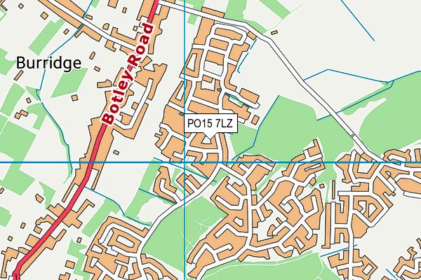 PO15 7LZ map - OS VectorMap District (Ordnance Survey) PO15 7LZ map - OS VectorMap District (Ordnance Survey)