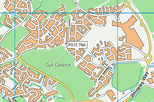 PO15 7NA map - OS VectorMap District (Ordnance Survey)