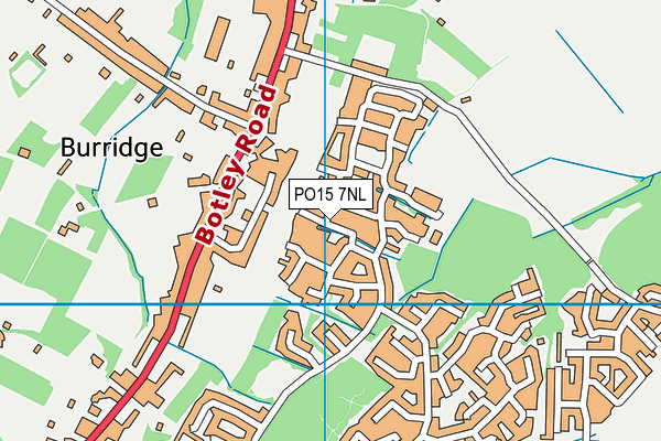 PO15 7NL map - OS VectorMap District (Ordnance Survey)