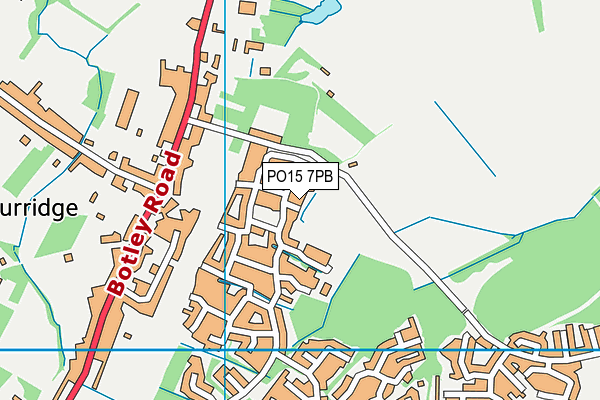 PO15 7PB map - OS VectorMap District (Ordnance Survey) PO15 7PB map - OS VectorMap District (Ordnance Survey)