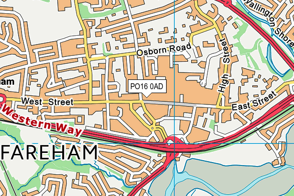 PO16 0AD map - OS VectorMap District (Ordnance Survey) PO16 0AD map - OS VectorMap District (Ordnance Survey)
