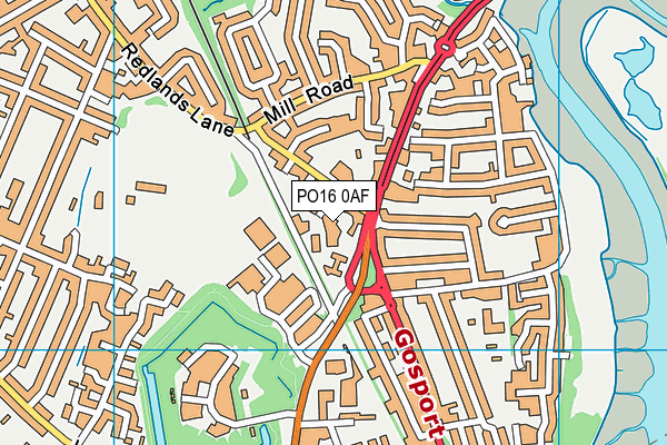 PO16 0AF map - OS VectorMap District (Ordnance Survey) PO16 0AF map - OS VectorMap District (Ordnance Survey)