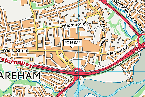 PO16 0AP map - OS VectorMap District (Ordnance Survey) PO16 0AP map - OS VectorMap District (Ordnance Survey)