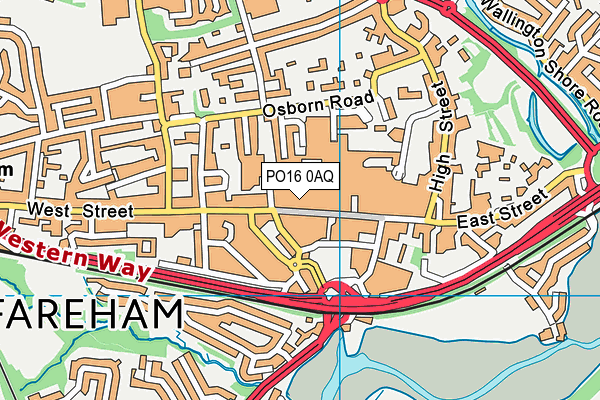 PO16 0AQ map - OS VectorMap District (Ordnance Survey) PO16 0AQ map - OS VectorMap District (Ordnance Survey)