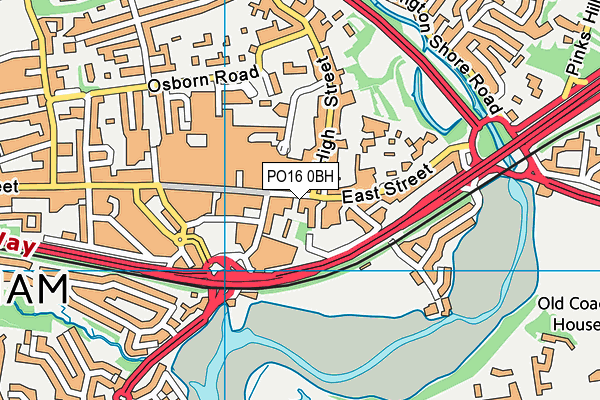 PO16 0BH map - OS VectorMap District (Ordnance Survey) PO16 0BH map - OS VectorMap District (Ordnance Survey)