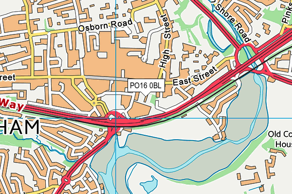 PO16 0BL map - OS VectorMap District (Ordnance Survey) PO16 0BL map - OS VectorMap District (Ordnance Survey)