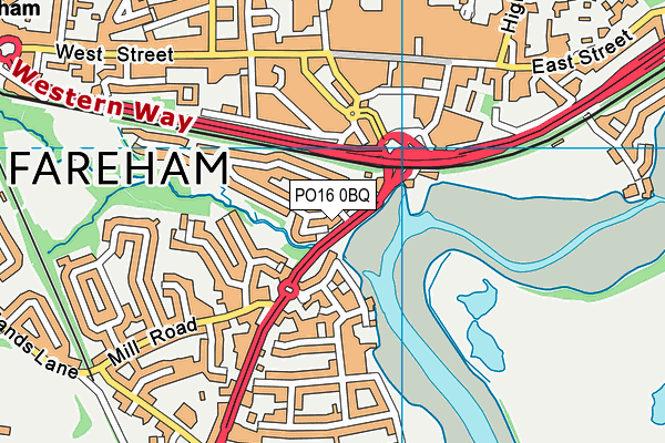 PO16 0BQ map - OS VectorMap District (Ordnance Survey) PO16 0BQ map - OS VectorMap District (Ordnance Survey)