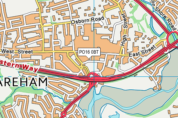 PO16 0BT map - OS VectorMap District (Ordnance Survey) PO16 0BT map - OS VectorMap District (Ordnance Survey)