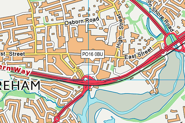 PO16 0BU map - OS VectorMap District (Ordnance Survey) PO16 0BU map - OS VectorMap District (Ordnance Survey)