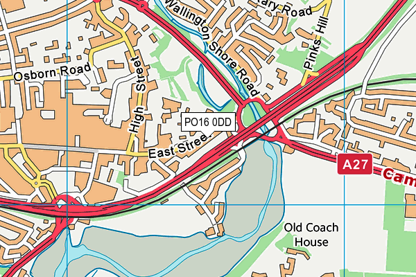 PO16 0DD map - OS VectorMap District (Ordnance Survey) PO16 0DD map - OS VectorMap District (Ordnance Survey)