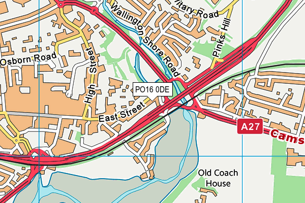 PO16 0DE map - OS VectorMap District (Ordnance Survey) PO16 0DE map - OS VectorMap District (Ordnance Survey)