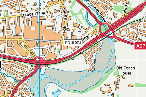 PO16 0DJ map - OS VectorMap District (Ordnance Survey) PO16 0DJ map - OS VectorMap District (Ordnance Survey)