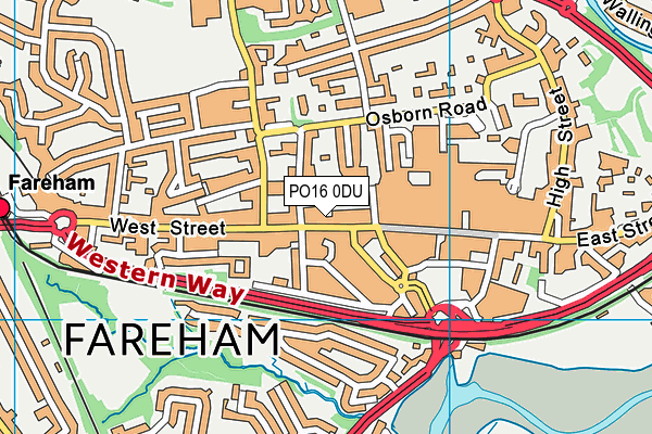 PO16 0DU map - OS VectorMap District (Ordnance Survey) PO16 0DU map - OS VectorMap District (Ordnance Survey)