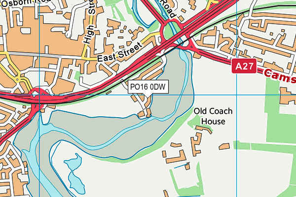 PO16 0DW map - OS VectorMap District (Ordnance Survey) PO16 0DW map - OS VectorMap District (Ordnance Survey)