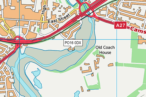 PO16 0DX map - OS VectorMap District (Ordnance Survey) PO16 0DX map - OS VectorMap District (Ordnance Survey)