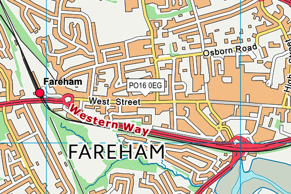 PO16 0EG map - OS VectorMap District (Ordnance Survey) PO16 0EG map - OS VectorMap District (Ordnance Survey)