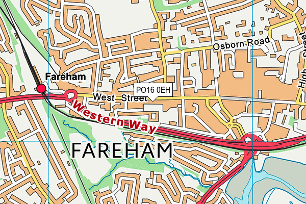 PO16 0EH map - OS VectorMap District (Ordnance Survey) PO16 0EH map - OS VectorMap District (Ordnance Survey)