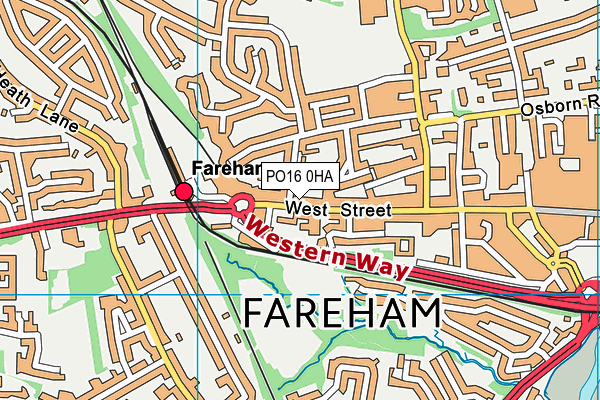 PO16 0HA map - OS VectorMap District (Ordnance Survey) PO16 0HA map - OS VectorMap District (Ordnance Survey)
