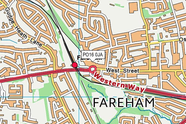 PO16 0JA map - OS VectorMap District (Ordnance Survey) PO16 0JA map - OS VectorMap District (Ordnance Survey)