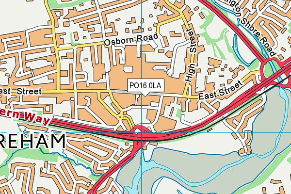 PO16 0LA map - OS VectorMap District (Ordnance Survey) PO16 0LA map - OS VectorMap District (Ordnance Survey)