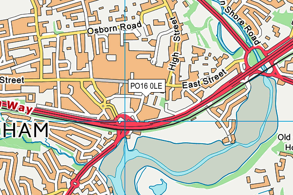 PO16 0LE map - OS VectorMap District (Ordnance Survey) PO16 0LE map - OS VectorMap District (Ordnance Survey)