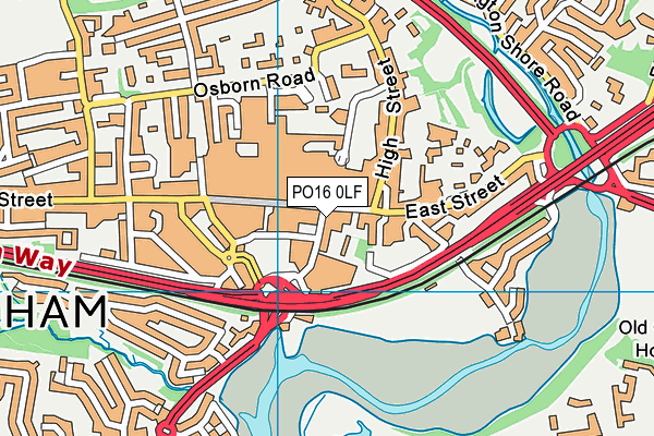 PO16 0LF map - OS VectorMap District (Ordnance Survey) PO16 0LF map - OS VectorMap District (Ordnance Survey)