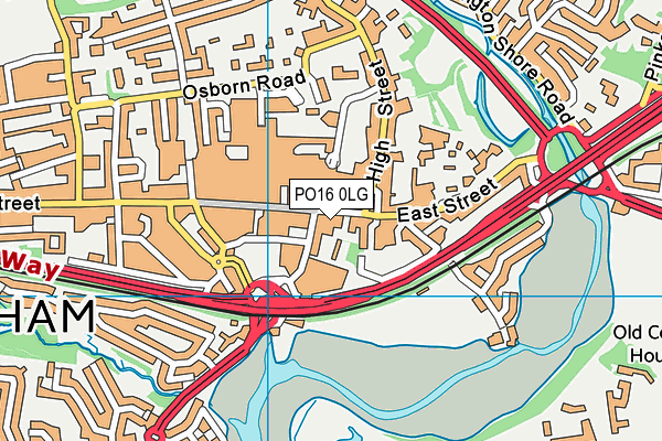 PO16 0LG map - OS VectorMap District (Ordnance Survey) PO16 0LG map - OS VectorMap District (Ordnance Survey)