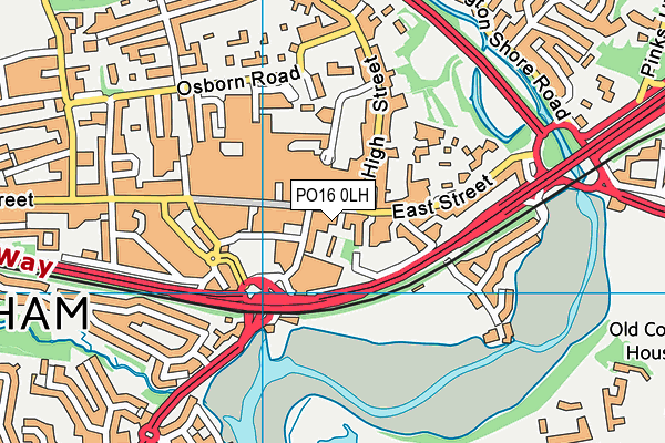 PO16 0LH map - OS VectorMap District (Ordnance Survey) PO16 0LH map - OS VectorMap District (Ordnance Survey)