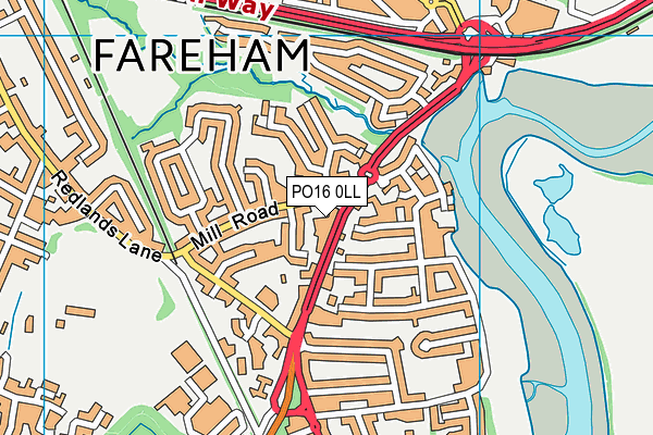 PO16 0LL map - OS VectorMap District (Ordnance Survey) PO16 0LL map - OS VectorMap District (Ordnance Survey)