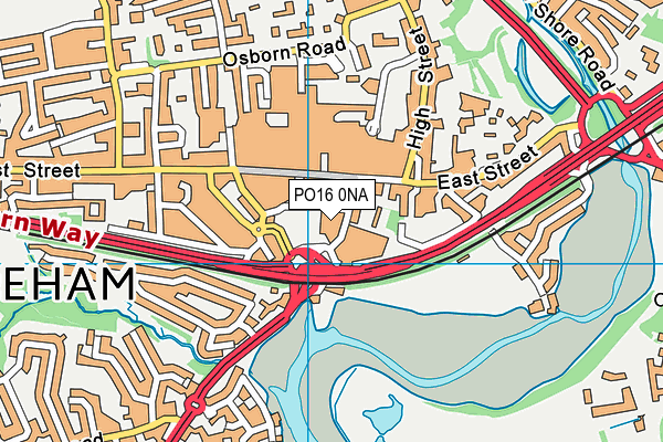 PO16 0NA map - OS VectorMap District (Ordnance Survey) PO16 0NA map - OS VectorMap District (Ordnance Survey)