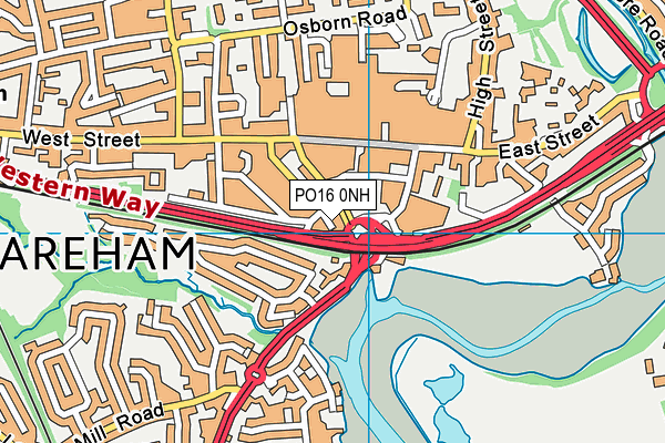 PO16 0NH map - OS VectorMap District (Ordnance Survey) PO16 0NH map - OS VectorMap District (Ordnance Survey)