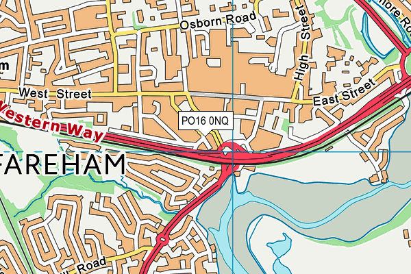PO16 0NQ map - OS VectorMap District (Ordnance Survey) PO16 0NQ map - OS VectorMap District (Ordnance Survey)
