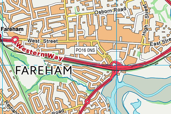 PO16 0NS map - OS VectorMap District (Ordnance Survey) PO16 0NS map - OS VectorMap District (Ordnance Survey)