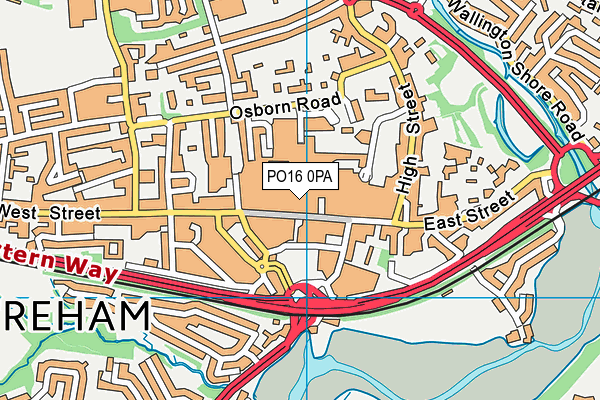 PO16 0PA map - OS VectorMap District (Ordnance Survey) PO16 0PA map - OS VectorMap District (Ordnance Survey)